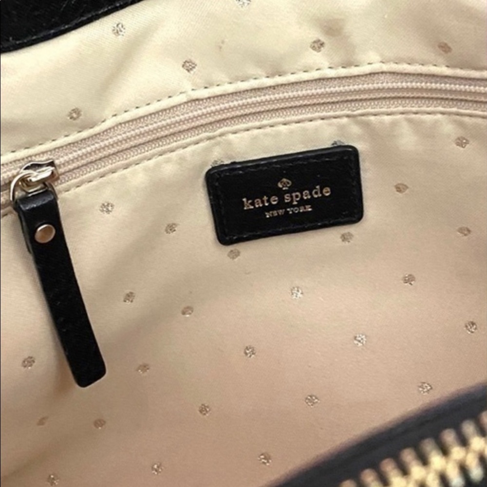Authentic Kate Spade black quilted leather purse with gold hardware. - Picture 17 of 17